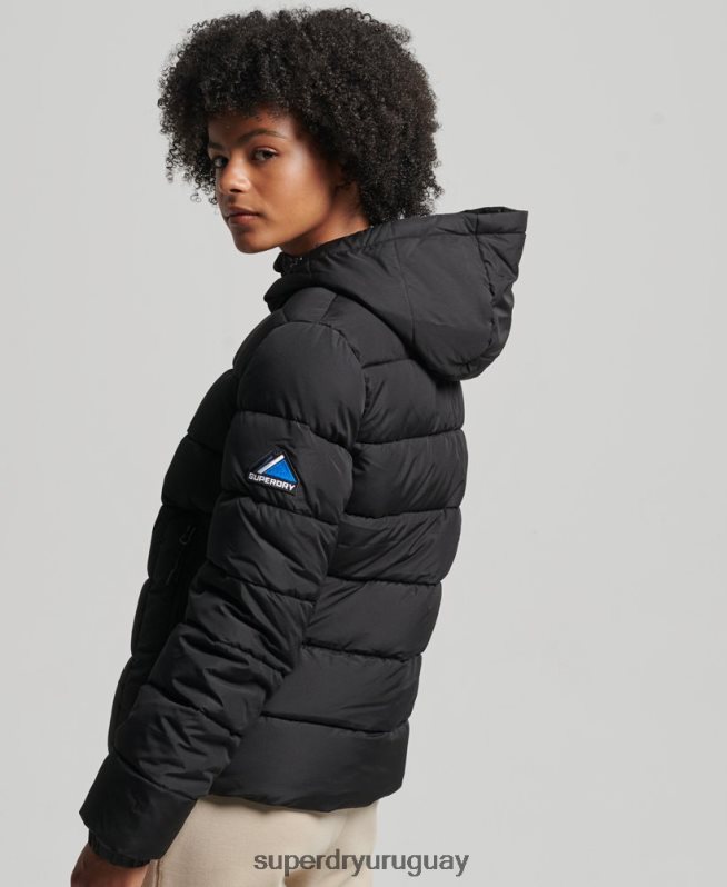 uy Superdry mujer espíritu deportivo globo negro DT2N8Z5450 ropa