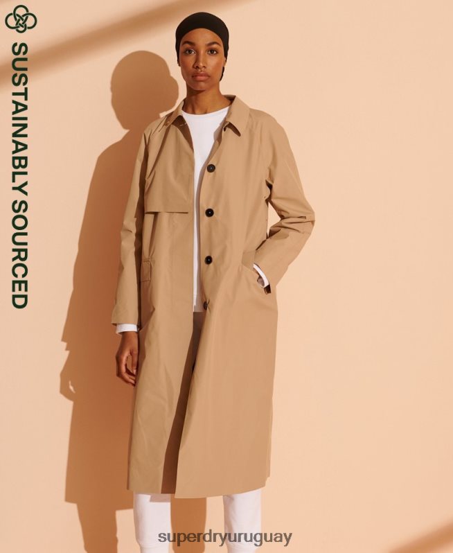 uy Superdry mujer mac tecnológico de edición limitada beige DT2N8Z5691 ropa