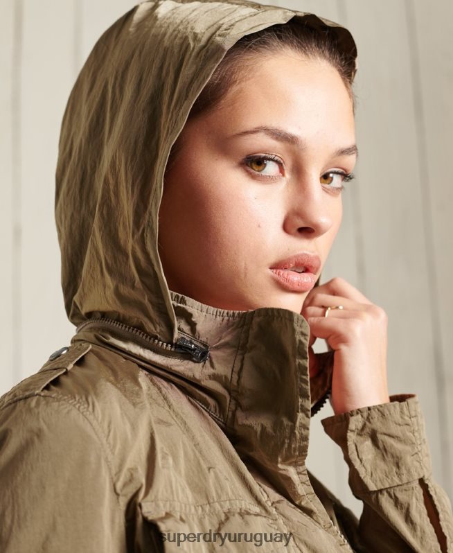 uy Superdry mujer nueva chaqueta militar m65 beige DT2N8Z5657 ropa