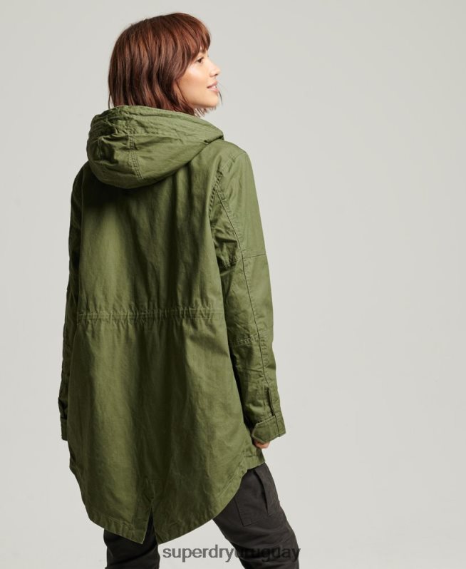 uy Superdry mujer parka de campo caqui DT2N8Z5433 ropa