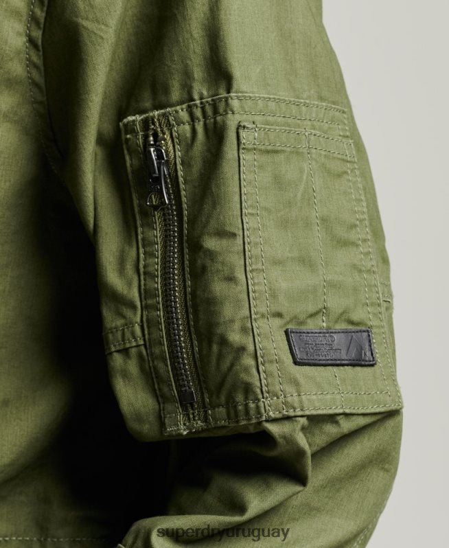 uy Superdry mujer parka de campo caqui DT2N8Z5433 ropa