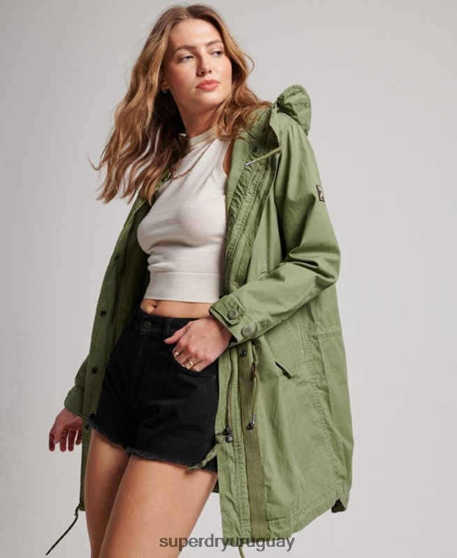 uy Superdry mujer parka de campo vintage caqui DT2N8Z3513 ropa
