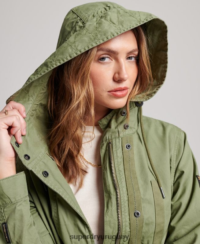 uy Superdry mujer parka de campo vintage caqui DT2N8Z3513 ropa