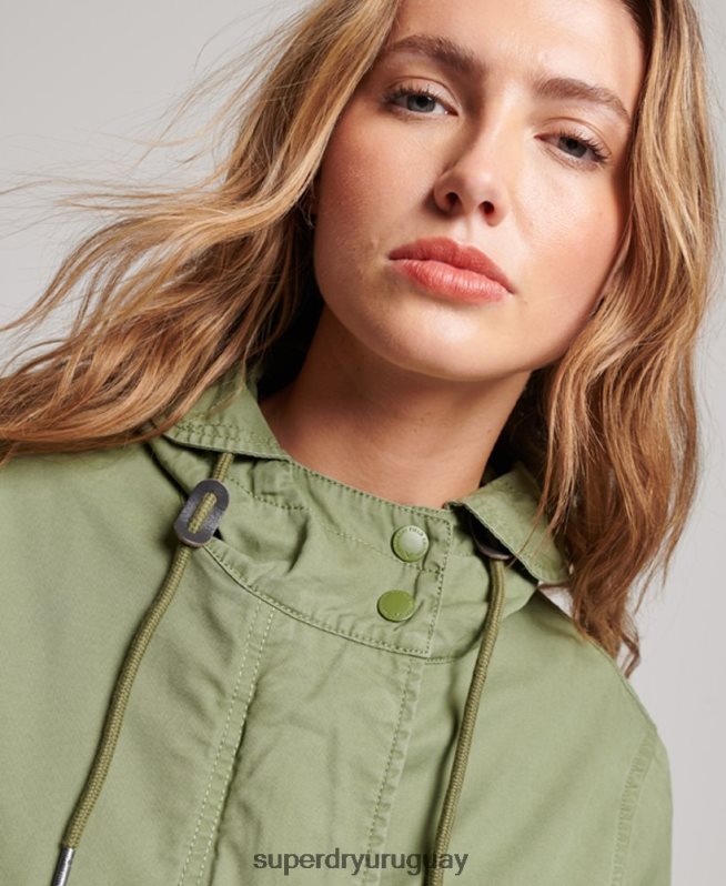 uy Superdry mujer parka de campo vintage caqui DT2N8Z3513 ropa