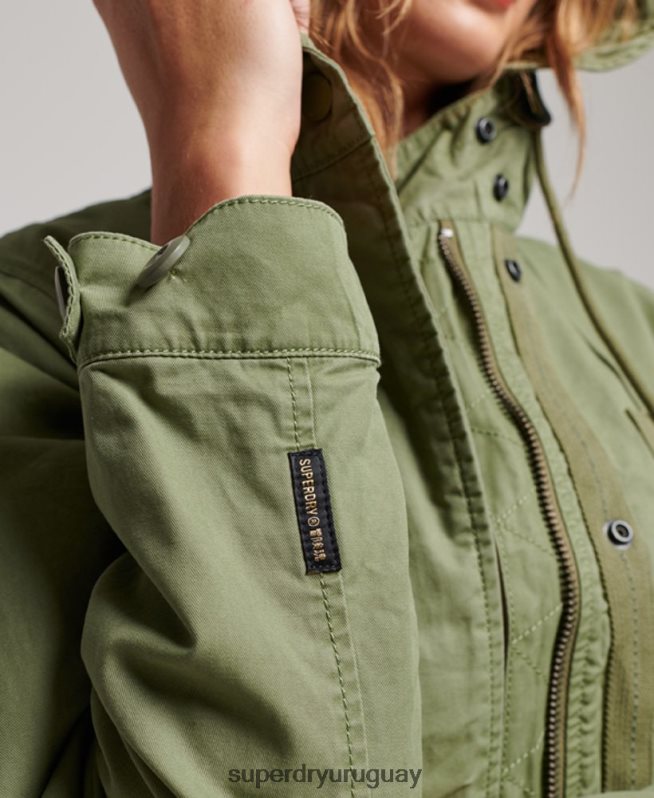 uy Superdry mujer parka de campo vintage caqui DT2N8Z3513 ropa