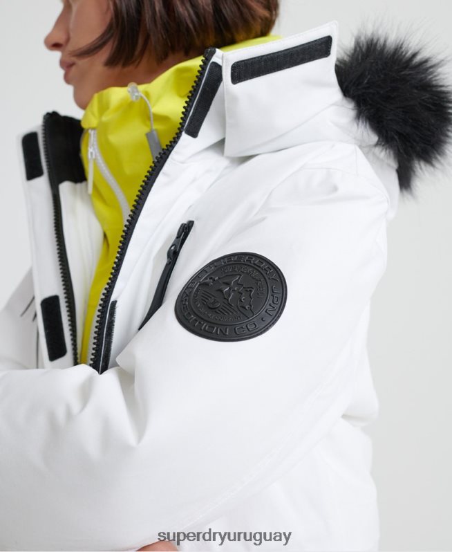 uy Superdry mujer parka de plumas aiko everest crema DT2N8Z5705 ropa