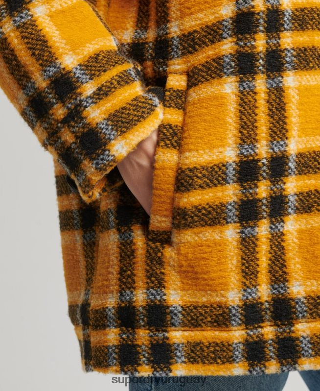 uy Superdry mujer sobrecamisa chaqueta amarillo DT2N8Z5483 ropa