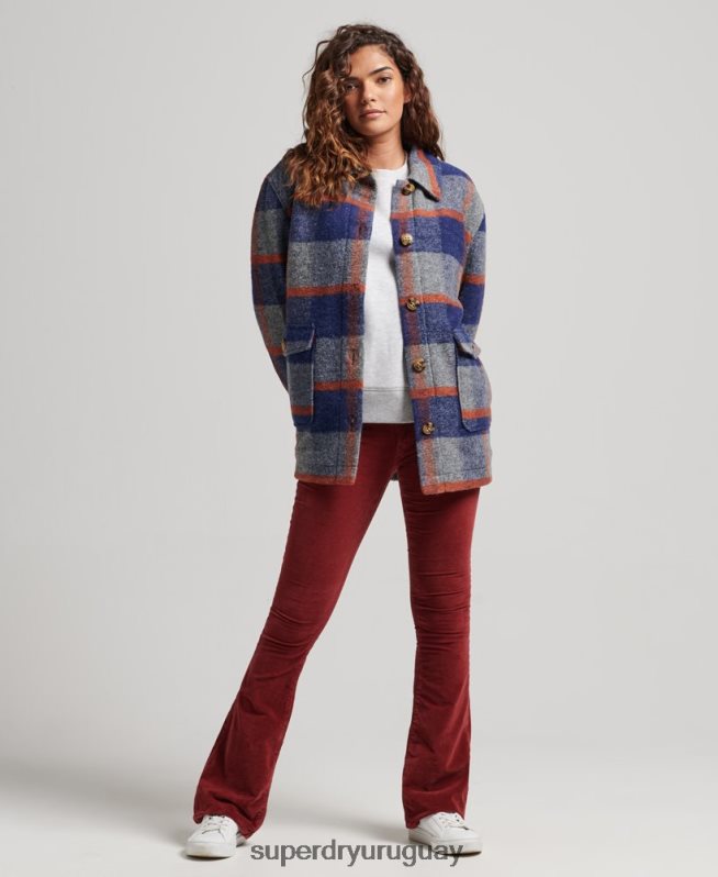 uy Superdry mujer sobrecamisa vintage azul DT2N8Z5442 ropa
