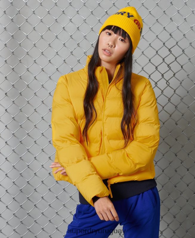 uy Superdry mujer soplador de cultivos amarillo DT2N8Z5693 ropa