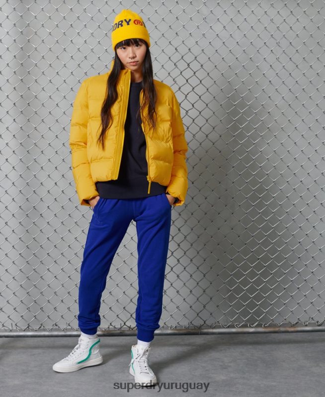 uy Superdry mujer soplador de cultivos amarillo DT2N8Z5693 ropa