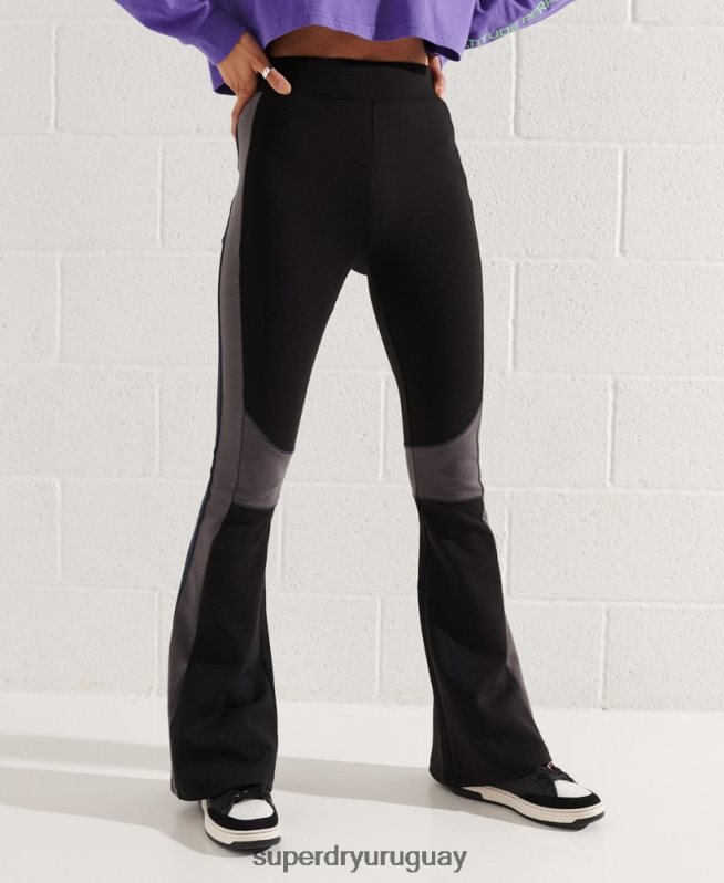 uy Superdry mujer Jogger acampanado elevado de montaña negro DT2N8Z3949 ropa