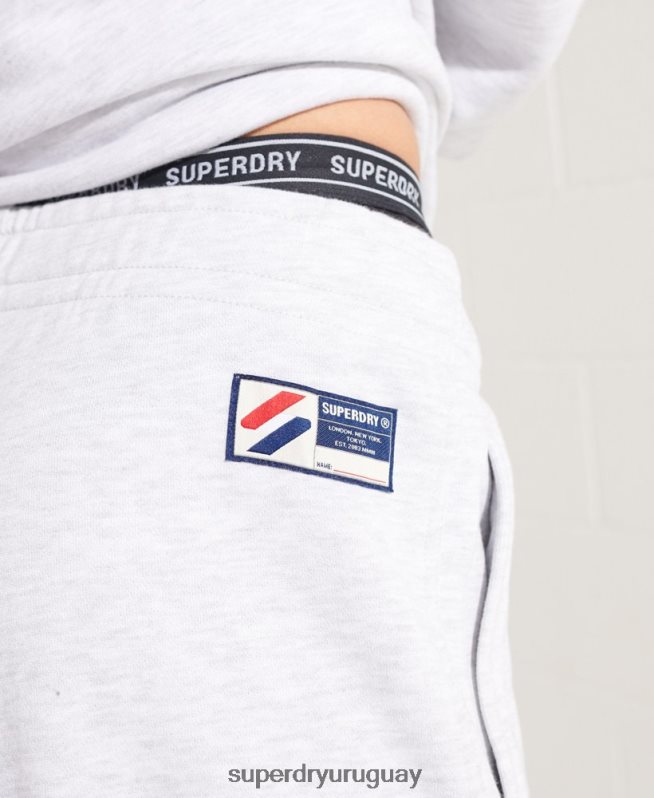uy Superdry mujer Joggers Code Essential de algodón orgánico gris claro DT2N8Z6682 ropa