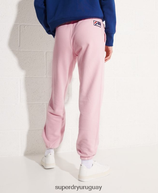 uy Superdry mujer Joggers Code Essential de algodón orgánico rosa DT2N8Z6599 ropa