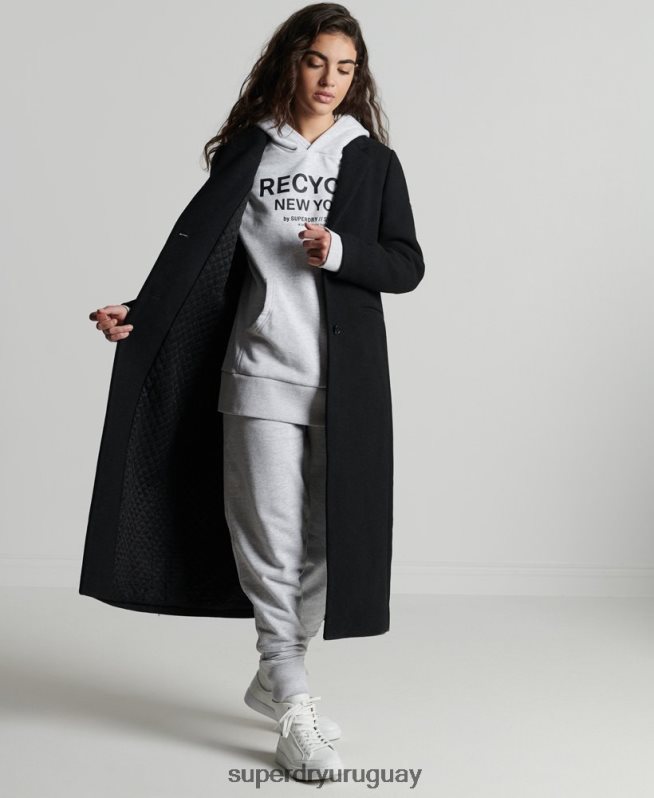 uy Superdry mujer Joggers con microtop reciclados gris claro DT2N8Z6687 ropa