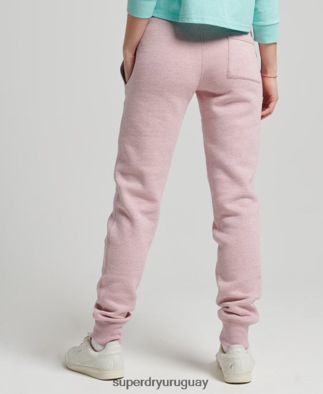 uy Superdry mujer Joggers universitarios estilo script vintage rosa DT2N8Z6577 ropa