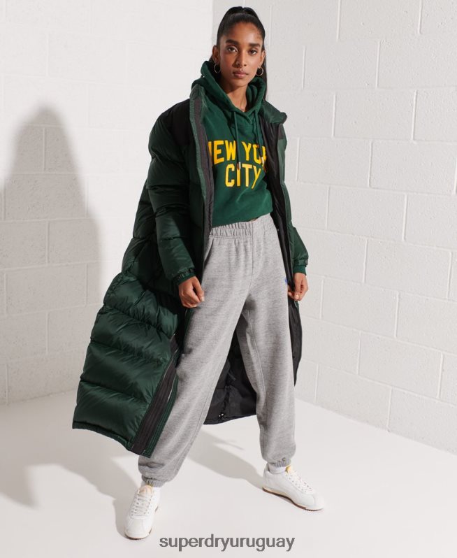 uy Superdry mujer corredores de la universidad de la ciudad gris claro DT2N8Z6563 ropa
