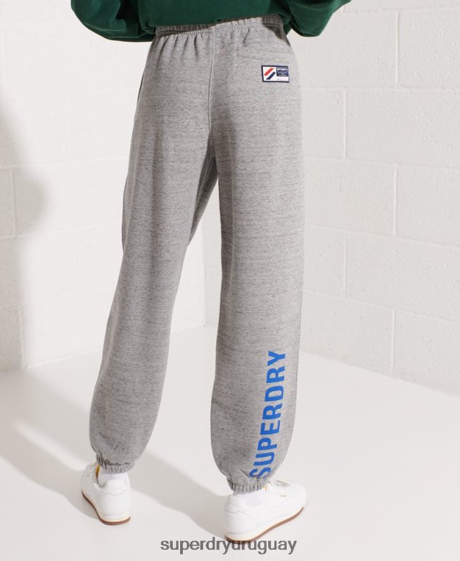 uy Superdry mujer corredores de la universidad de la ciudad gris claro DT2N8Z6563 ropa