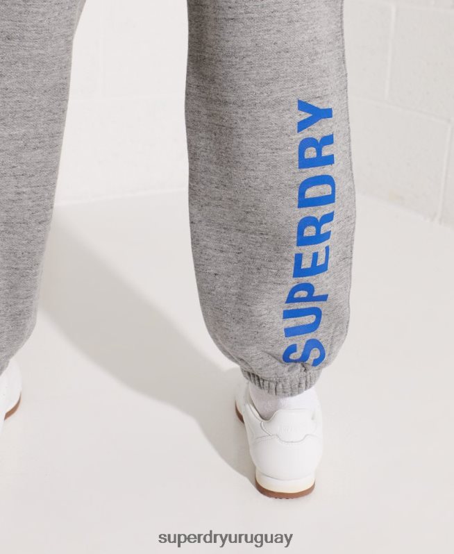 uy Superdry mujer corredores de la universidad de la ciudad gris claro DT2N8Z6563 ropa