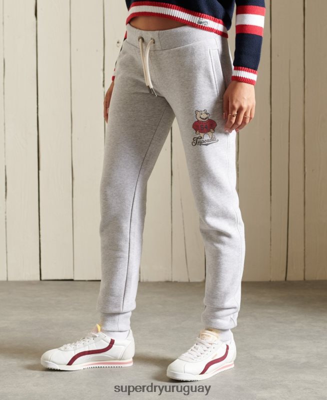 uy Superdry mujer corredores universitarios gris claro DT2N8Z3934 ropa