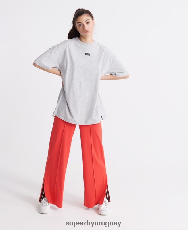 uy Superdry mujer editar joggers de pernera ancha rojo DT2N8Z3939 ropa