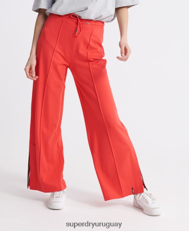 uy Superdry mujer editar joggers de pernera ancha rojo DT2N8Z3939 ropa