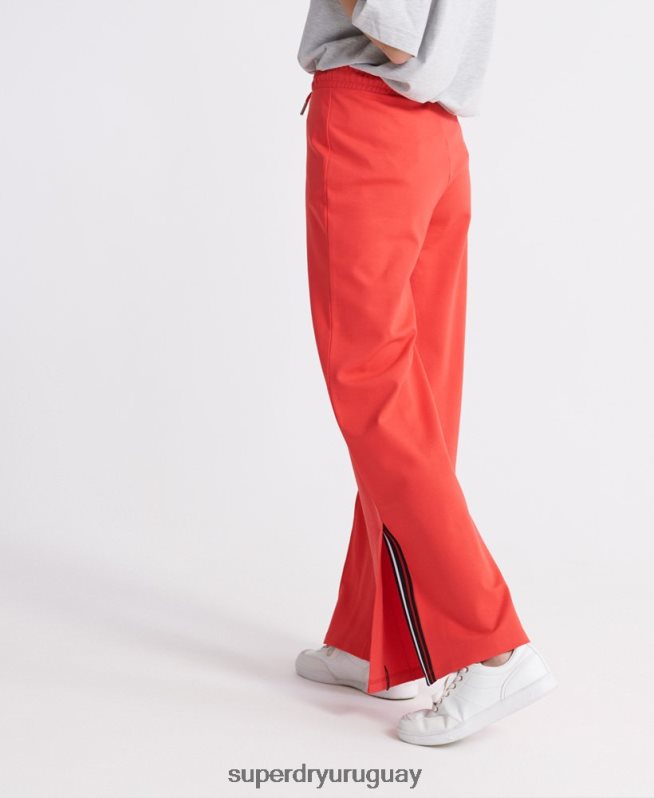 uy Superdry mujer editar joggers de pernera ancha rojo DT2N8Z3939 ropa