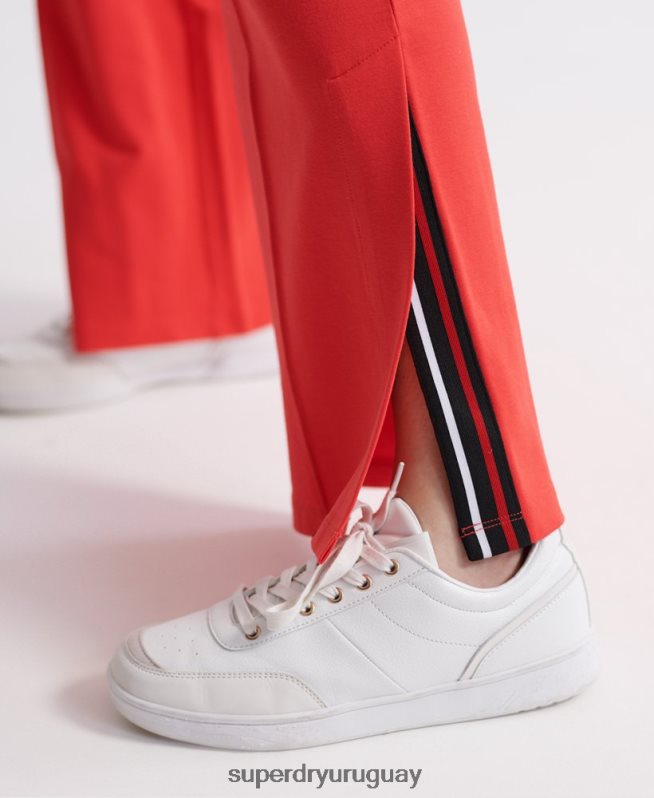 uy Superdry mujer editar joggers de pernera ancha rojo DT2N8Z3939 ropa