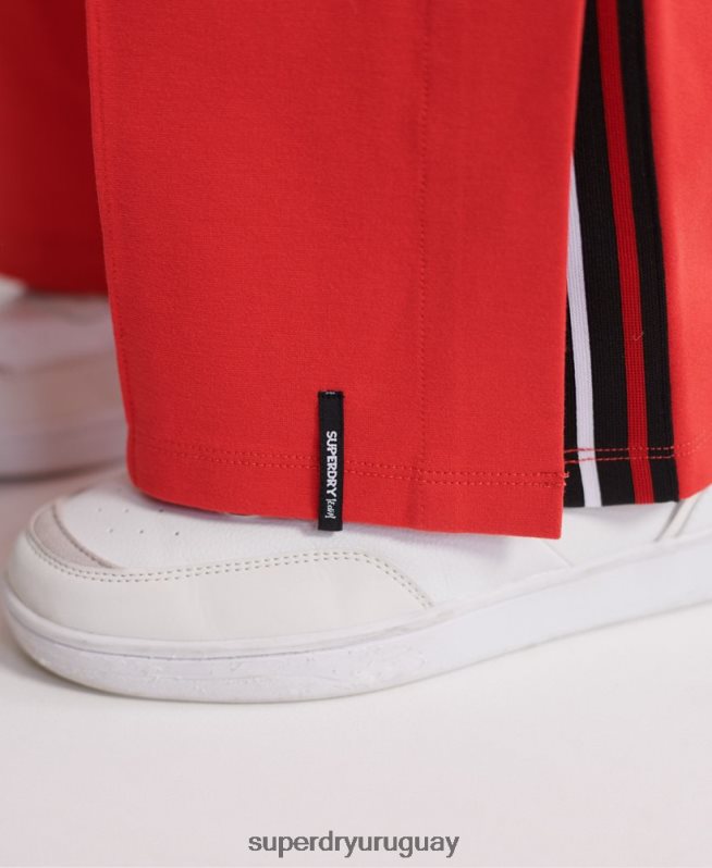 uy Superdry mujer editar joggers de pernera ancha rojo DT2N8Z3939 ropa