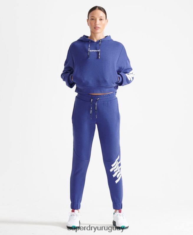 uy Superdry mujer joggers básicos de tren azul DT2N8Z6354 ropa