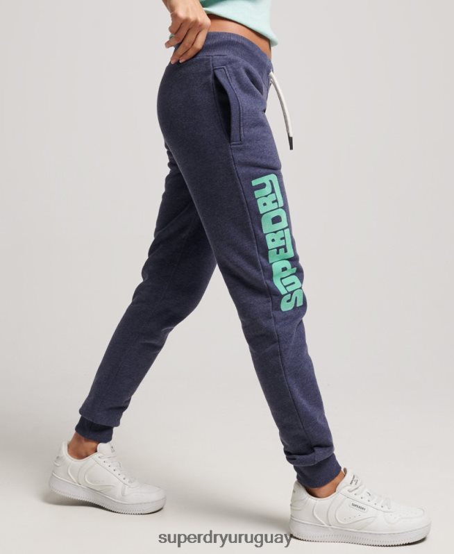 uy Superdry mujer joggers cali sin cepillar con aberturas Armada DT2N8Z3916 ropa