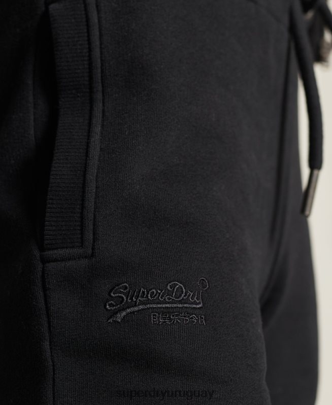uy Superdry mujer joggers clásicos etiqueta naranja negro DT2N8Z3947 ropa