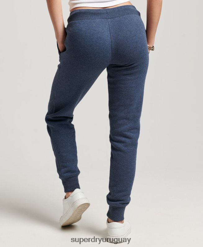 uy Superdry mujer joggers con logo bordado Armada DT2N8Z3898 ropa