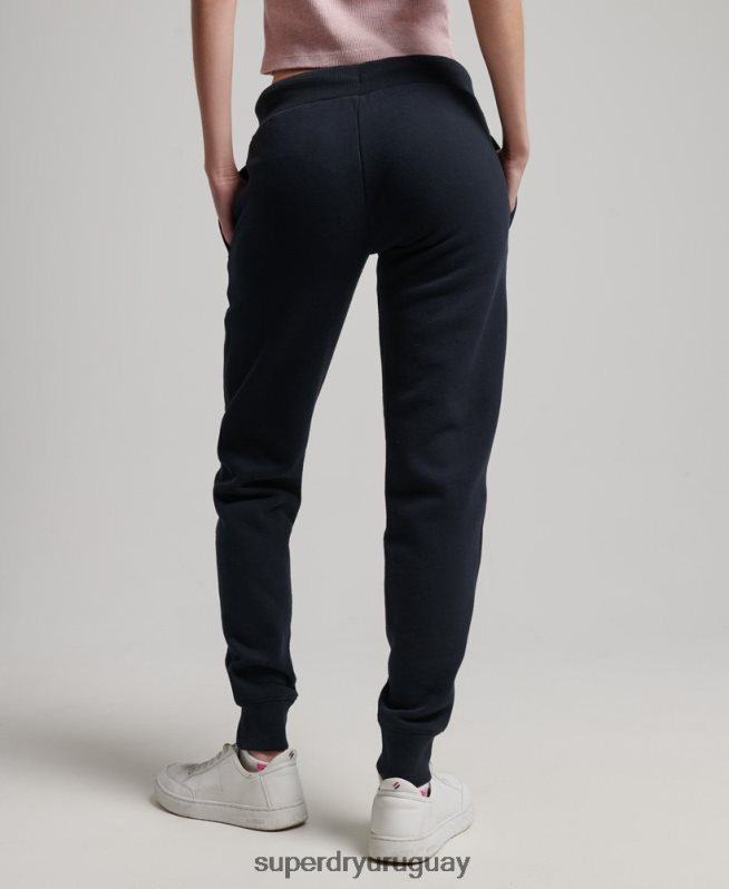uy Superdry mujer joggers con logo bordado Armada DT2N8Z3906 ropa