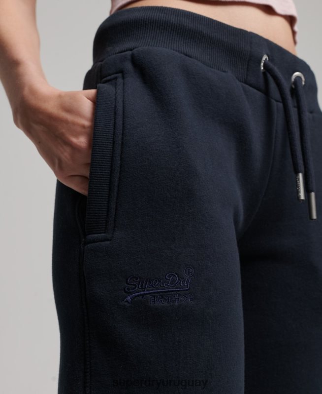 uy Superdry mujer joggers con logo bordado Armada DT2N8Z3906 ropa