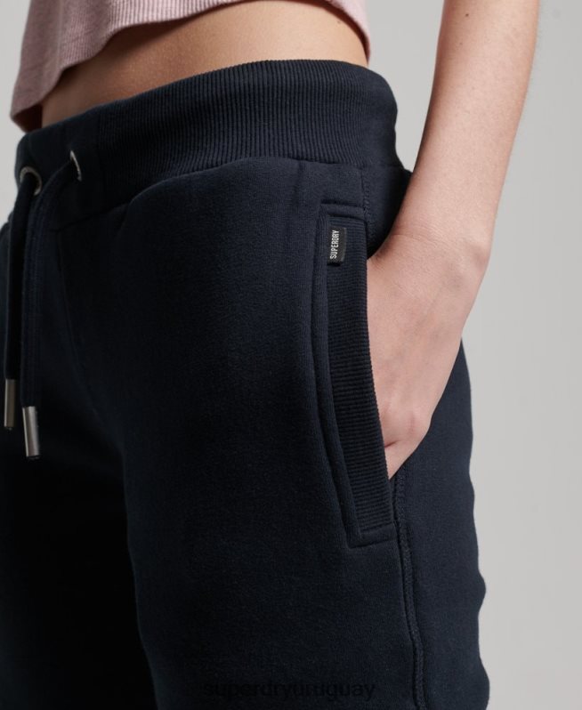 uy Superdry mujer joggers con logo bordado Armada DT2N8Z3906 ropa