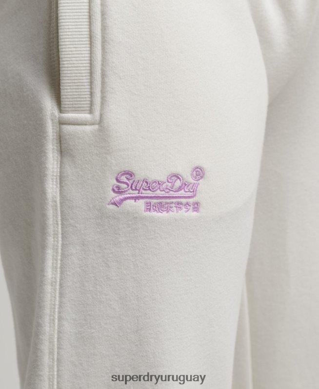 uy Superdry mujer joggers con logo bordado blanco DT2N8Z2308 ropa