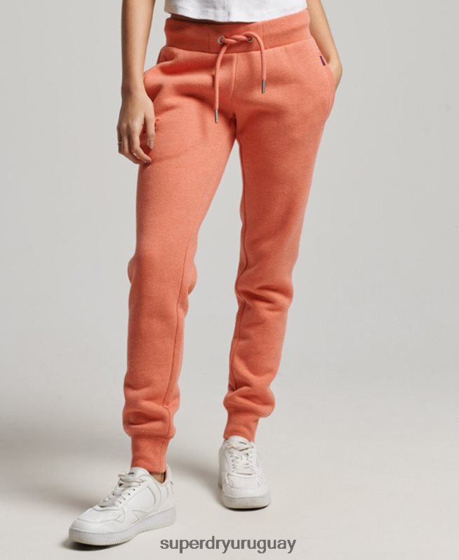 uy Superdry mujer joggers con logo bordado coral DT2N8Z3913 ropa