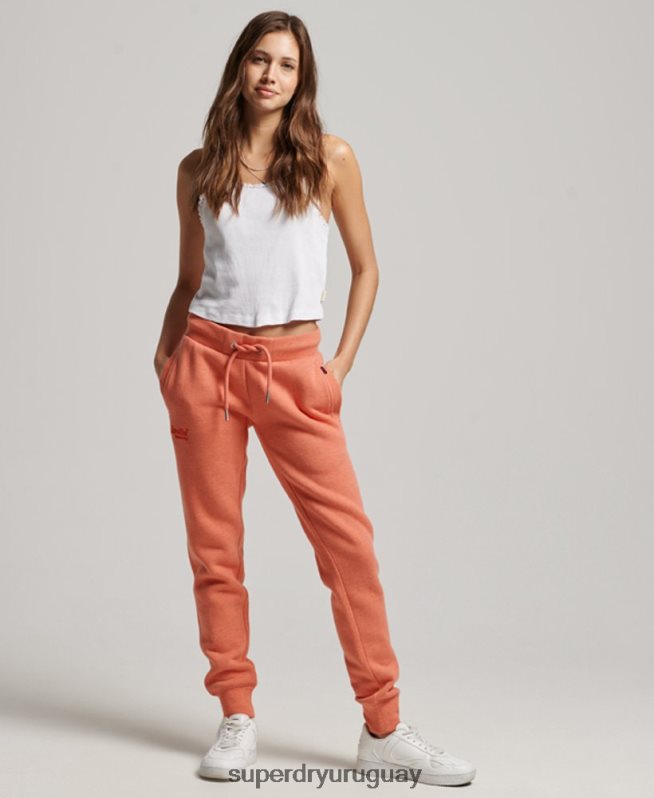 uy Superdry mujer joggers con logo bordado coral DT2N8Z3913 ropa