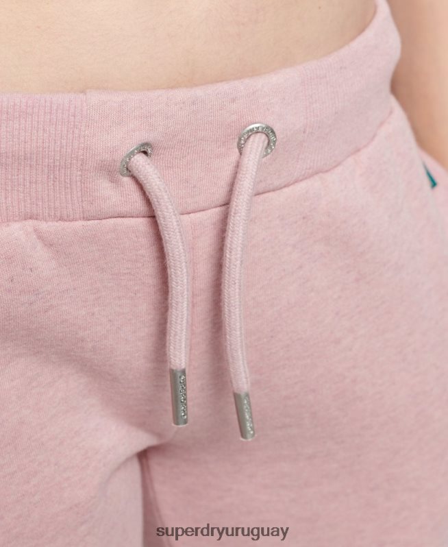 uy Superdry mujer joggers con logo bordado rosa DT2N8Z3911 ropa