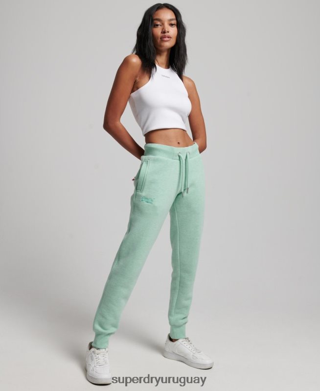 uy Superdry mujer joggers con logo bordado verde DT2N8Z3925 ropa