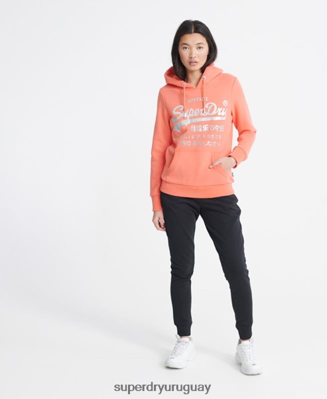 uy Superdry mujer joggers de algodón orgánico con etiqueta estándar negro DT2N8Z3941 ropa
