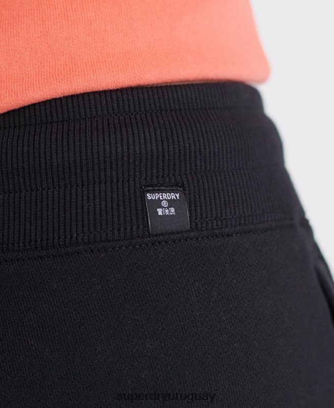 uy Superdry mujer joggers de algodón orgánico con etiqueta estándar negro DT2N8Z3941 ropa