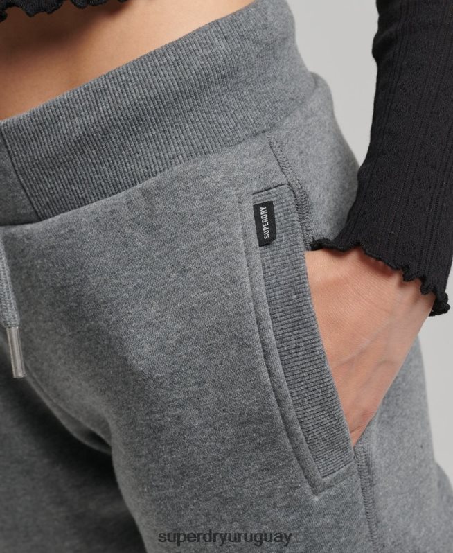 uy Superdry mujer joggers de algodón orgánico con logo gris DT2N8Z6675 ropa