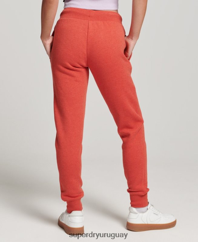uy Superdry mujer joggers de algodón orgánico con logo naranja DT2N8Z6537 ropa