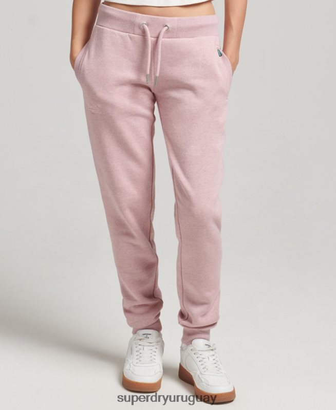 uy Superdry mujer joggers de algodón orgánico con logo rosa DT2N8Z6597 ropa