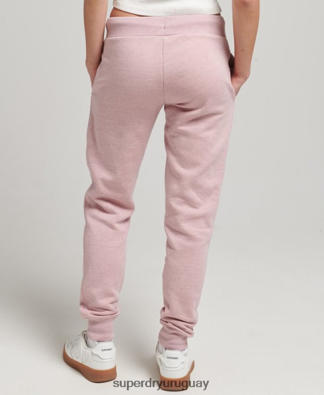 uy Superdry mujer joggers de algodón orgánico con logo rosa DT2N8Z6597 ropa