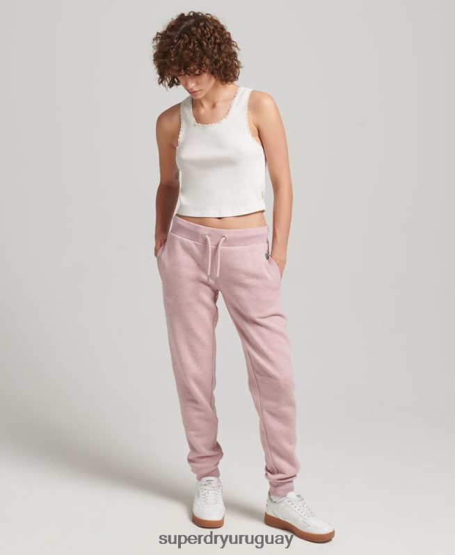 uy Superdry mujer joggers de algodón orgánico con logo rosa DT2N8Z6597 ropa