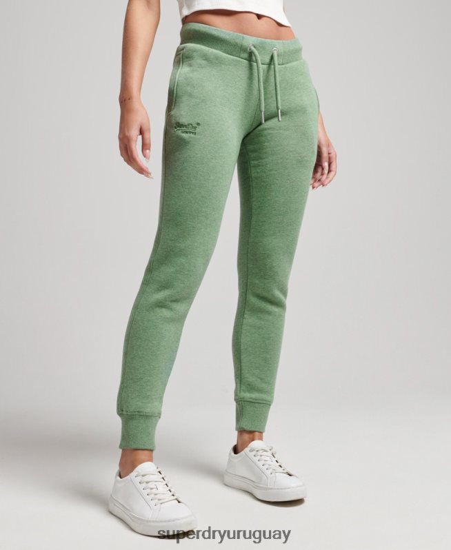 uy Superdry mujer joggers de algodón orgánico con logo verde DT2N8Z6704 ropa