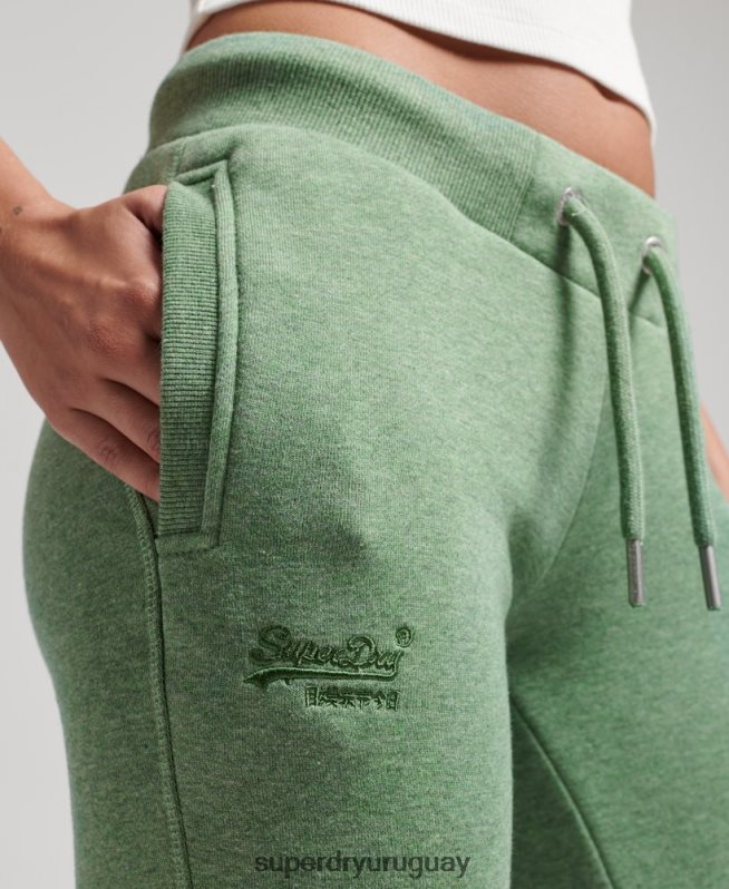 uy Superdry mujer joggers de algodón orgánico con logo verde DT2N8Z6704 ropa