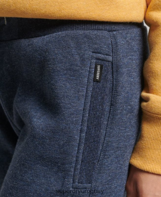 uy Superdry mujer joggers de algodón orgánico con logo vintage bordado Armada DT2N8Z3929 ropa